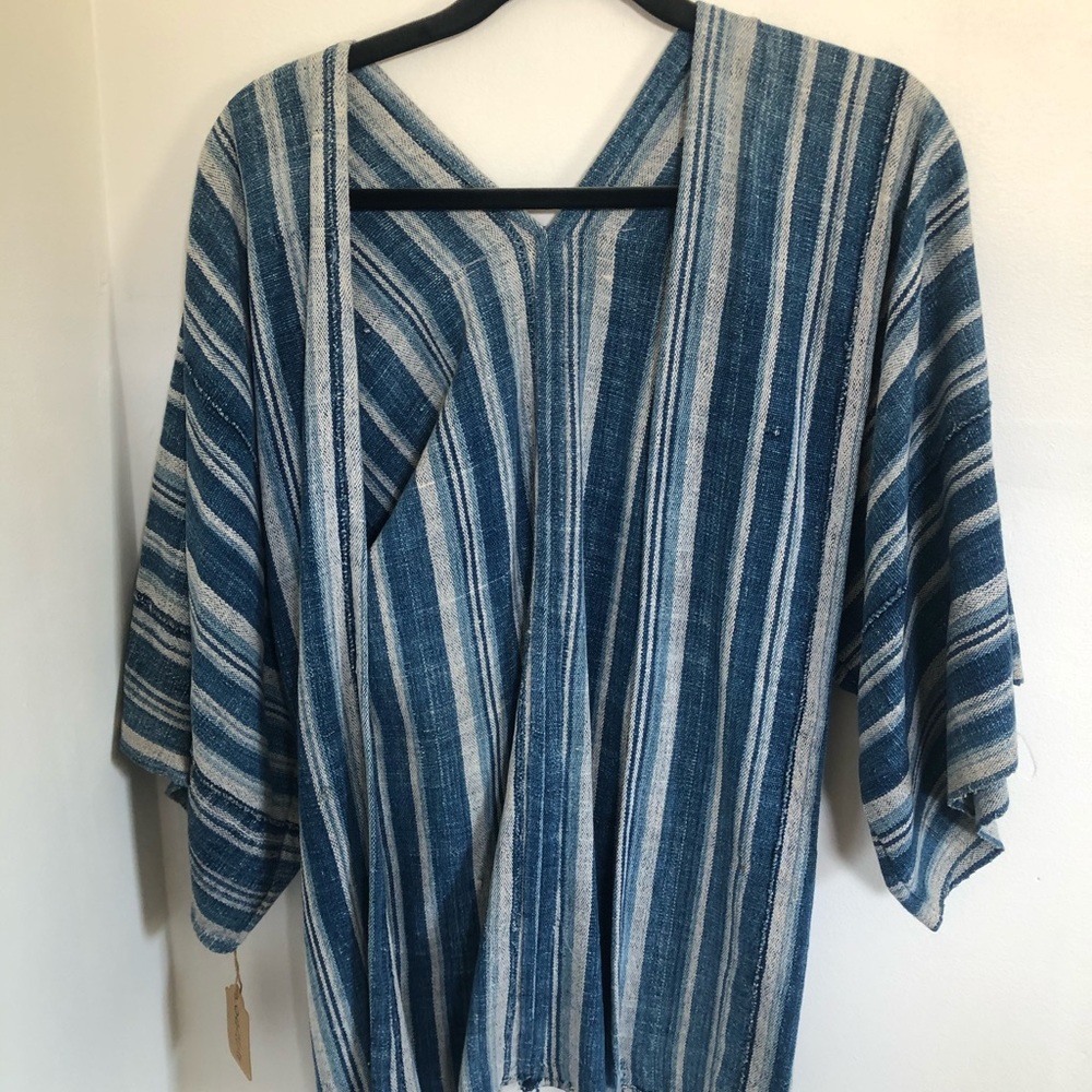 Handmade indigo dyed kimono